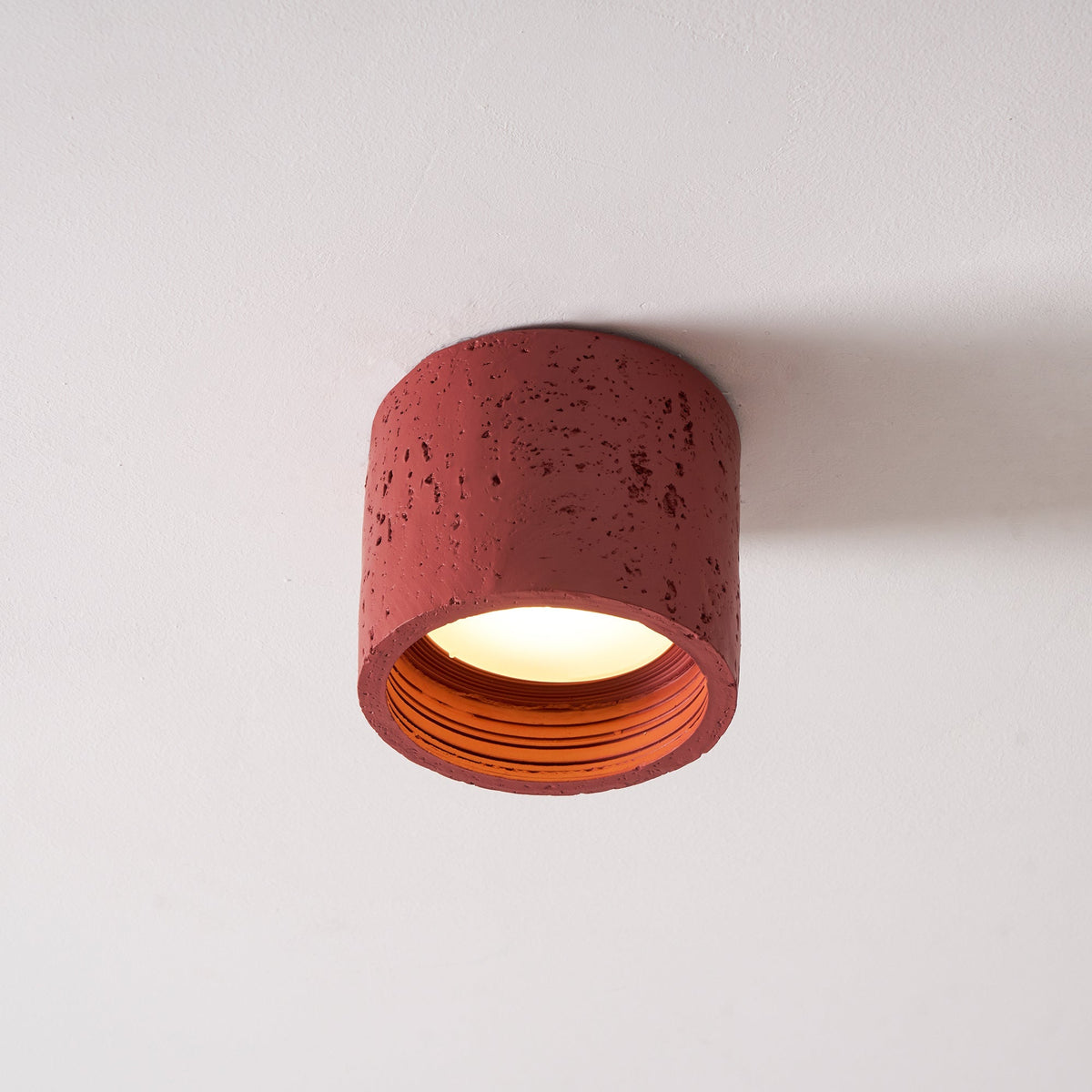 Flush Mount LED Light Fixture Set of 2 Composite Material Small Profile 5.5 Inch Warm Lighting for Kitchen Dining Room Hallway Apartment Bla