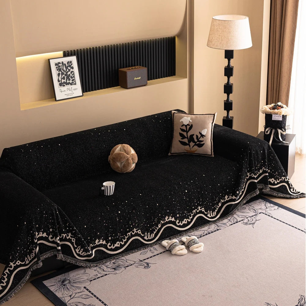 Cascaadia Sofa Cover - Chenille, Glittering Design, Pet-Friendly, Machine Washable