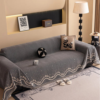 Cascaadia Sofa Cover - Chenille, Glittering Design, Pet-Friendly, Machine Washable
