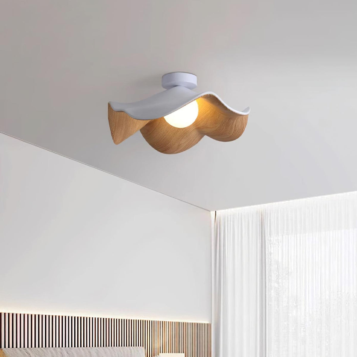 Adjustable Pendant Light with Metal & Resin Shade for Living Room, Bedroom, Dining Room | Modern Flush Mount Ceiling Fixture | 59 in Drop