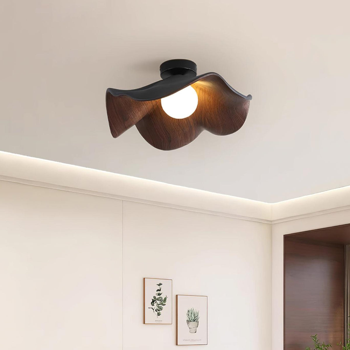 Adjustable Pendant Light with Metal & Resin Shade for Living Room, Bedroom, Dining Room | Modern Flush Mount Ceiling Fixture | 59 in Drop