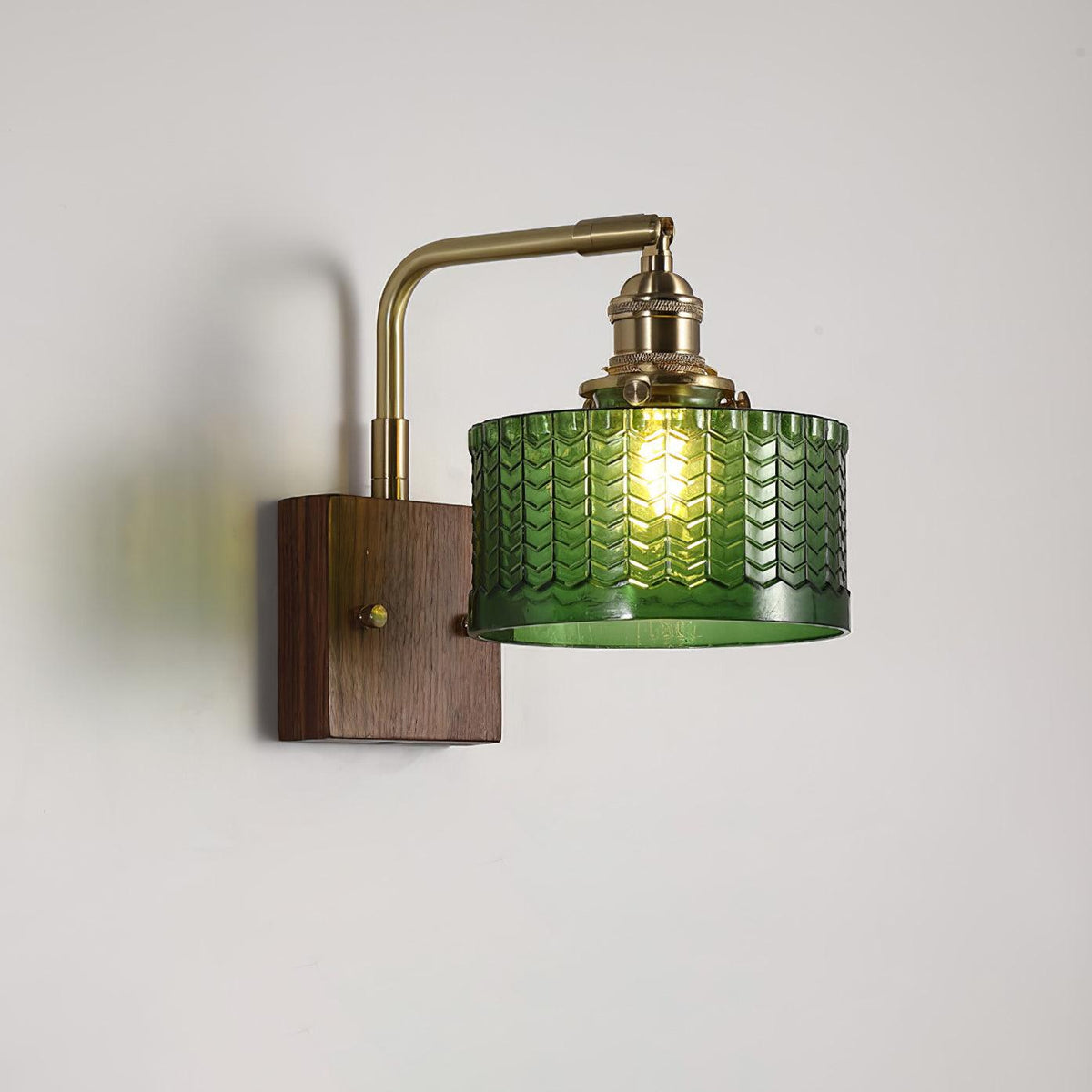 Sconce Fixture with Tinted Globe Shade – Wood & Metal Construction for Bathroom Vanity Bedroom Hallway – 9.4 Inch Diameter – Damp Location S