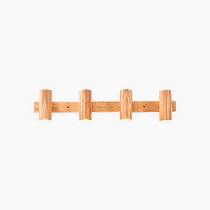 Rotating Track Spotlight with Wood Accent – Single or Multi-Head LED Fixture for Living Room, Bedroom & Home Office – Adjustable Directional