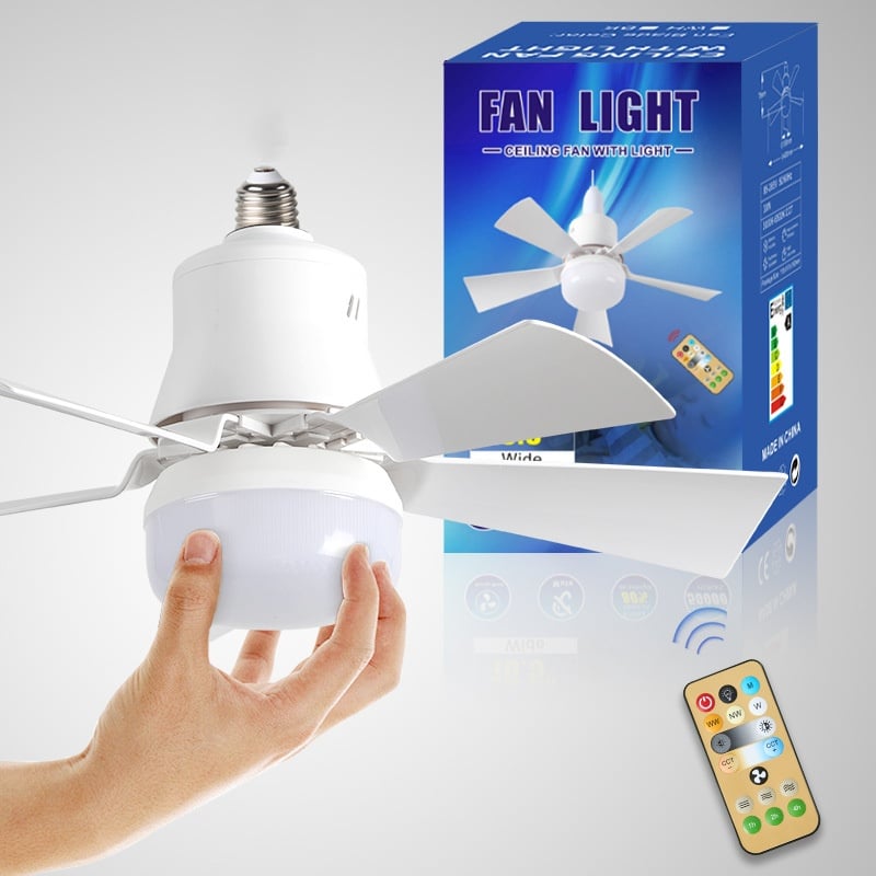 Ceiling Fans with Lights | Portable Fan & Light Combo with Remote Control | Easy Installation for Instant Comfort
