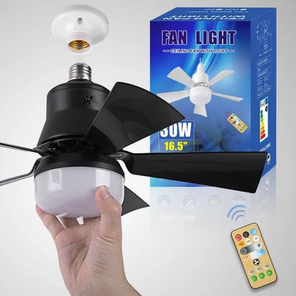 Ceiling Fans with Lights | Portable Fan & Light Combo with Remote Control | Easy Installation for Instant Comfort
