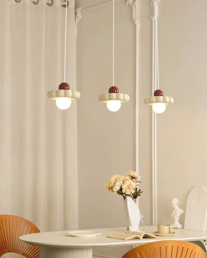 Lámpara colgante retro con pantalla curva – Lámpara de techo con casquillo G9 para comedor, cocina y dormitorio – Lámpara colgante moderna ajustable