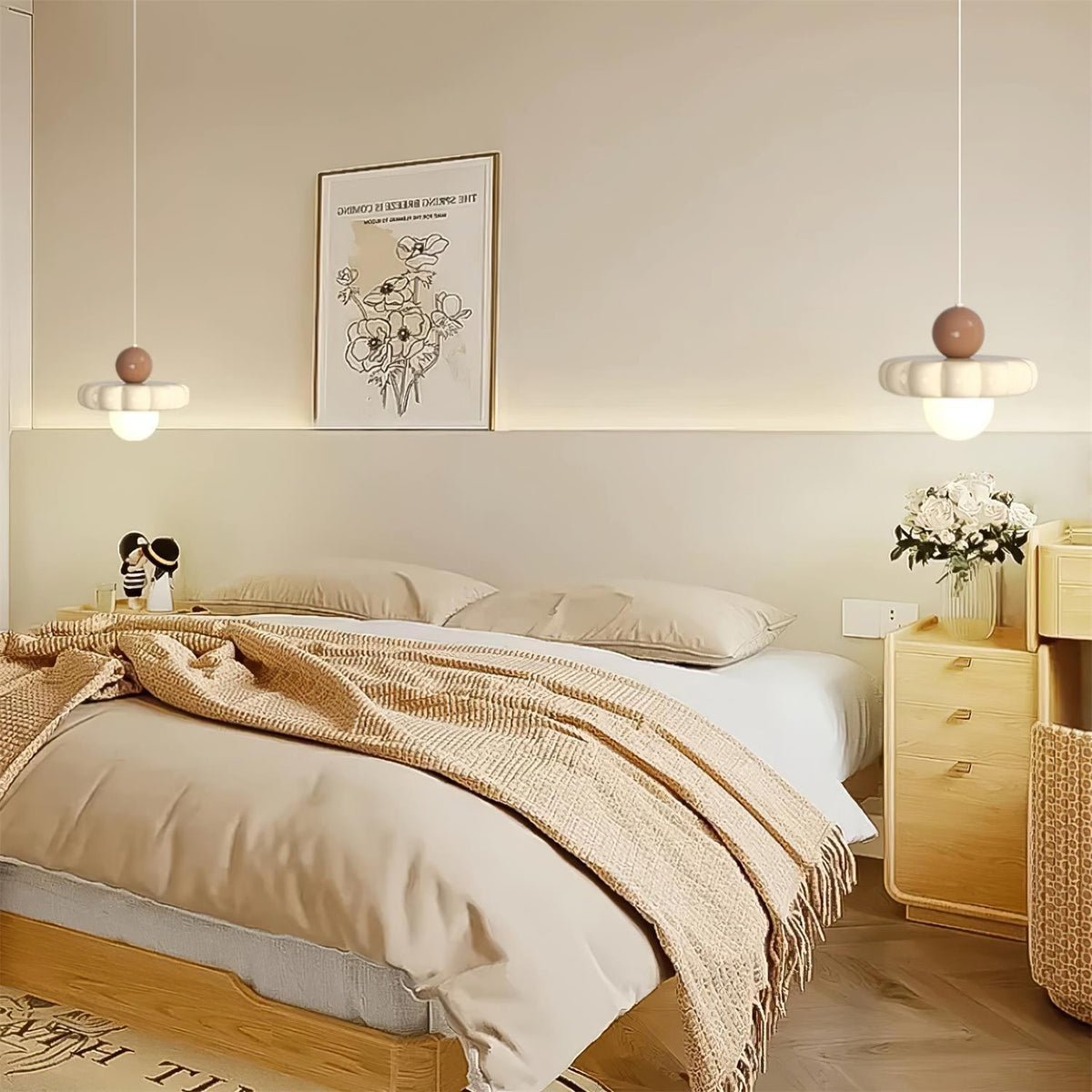 Lámpara colgante retro con pantalla curva – Lámpara de techo con casquillo G9 para comedor, cocina y dormitorio – Lámpara colgante moderna ajustable