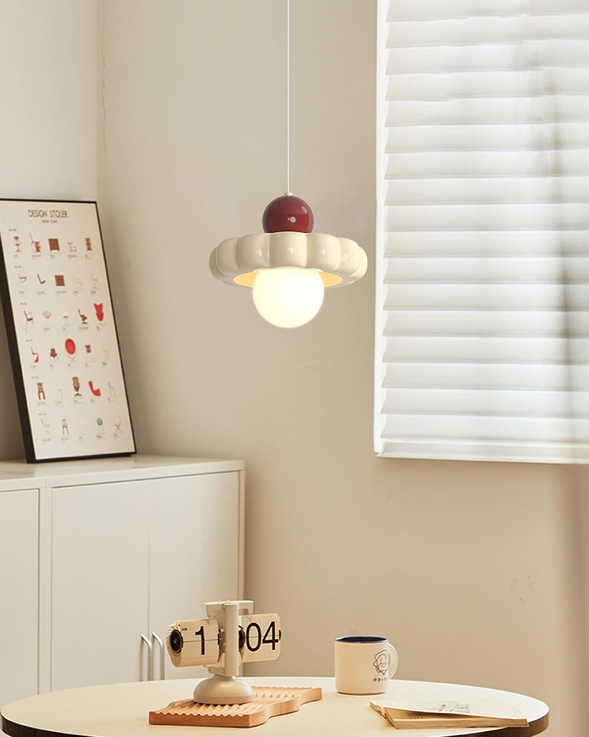 Lámpara colgante retro con pantalla curva – Lámpara de techo con casquillo G9 para comedor, cocina y dormitorio – Lámpara colgante moderna ajustable