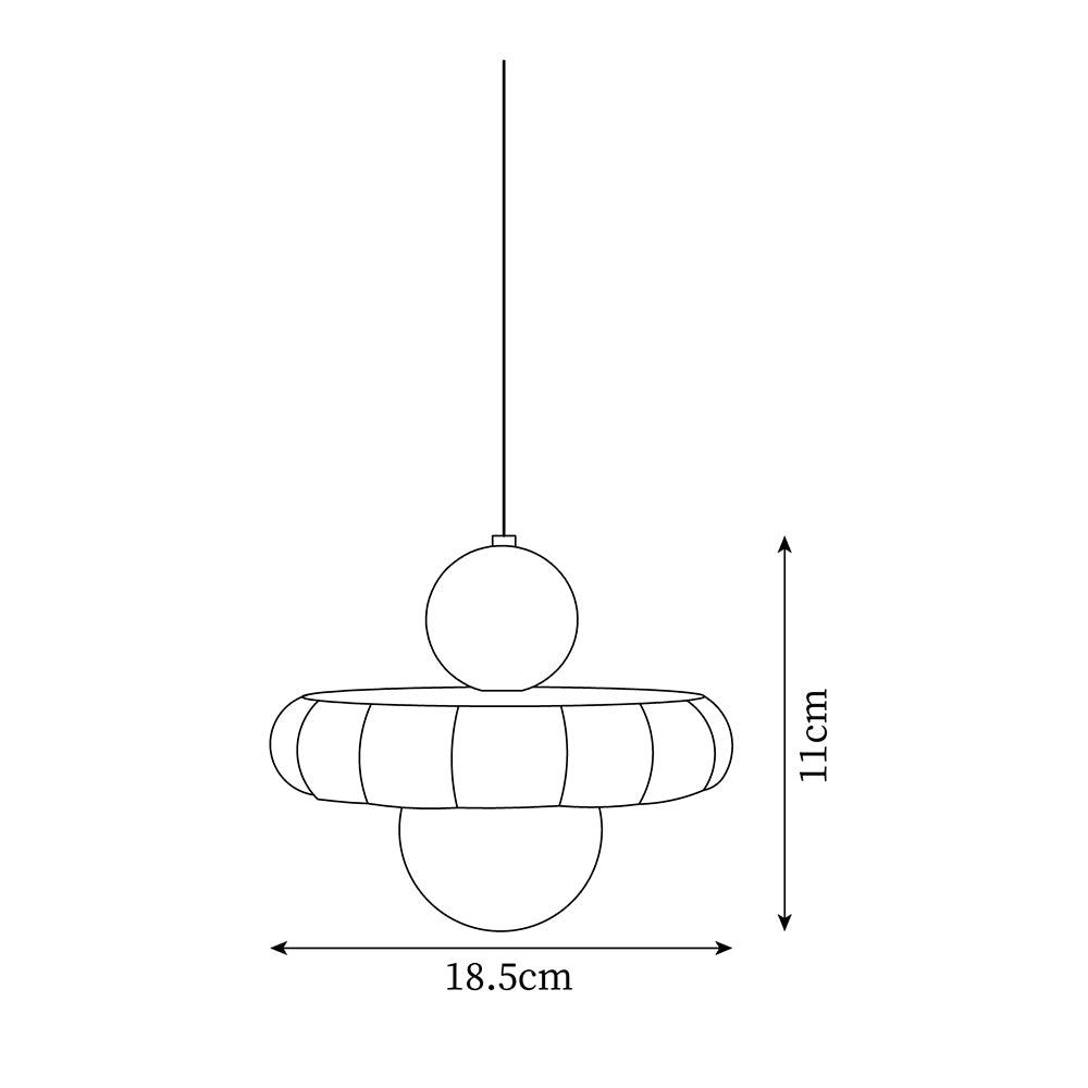 Lámpara colgante retro con pantalla curva – Lámpara de techo con casquillo G9 para comedor, cocina y dormitorio – Lámpara colgante moderna ajustable