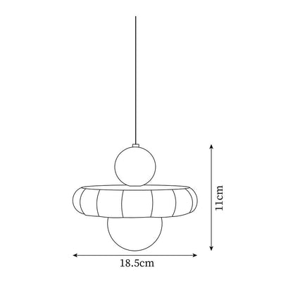 Lámpara colgante retro con pantalla curva – Lámpara de techo con casquillo G9 para comedor, cocina y dormitorio – Lámpara colgante moderna ajustable