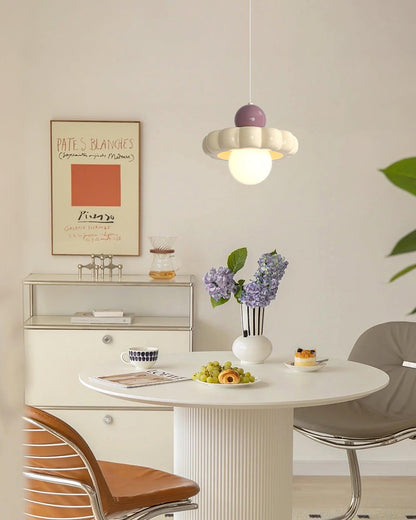 Lámpara colgante retro con pantalla curva – Lámpara de techo con casquillo G9 para comedor, cocina y dormitorio – Lámpara colgante moderna ajustable