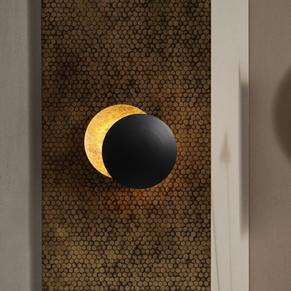 Celestial Glow | LED Wall Sconce with Backlit Halo Design | Modern Wall Light for Artistic Ambiance