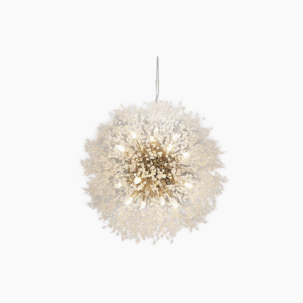 Sparkling Glass Crystal Ceiling Fixture Multi-Head Round & Rectangular LED Overhead Lighting for Dining Room Living Room Entry Hall Foyer Be