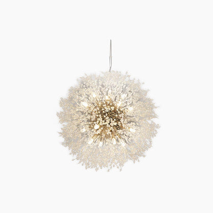 Sparkling Glass Crystal Ceiling Fixture Multi-Head Round & Rectangular LED Overhead Lighting for Dining Room Living Room Entry Hall Foyer Be