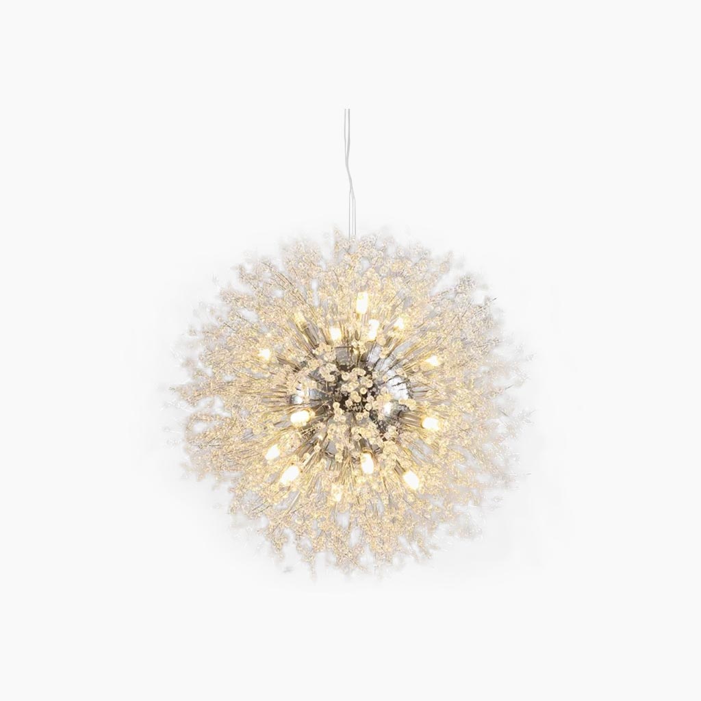 Sparkling Glass Crystal Ceiling Fixture Multi-Head Round & Rectangular LED Overhead Lighting for Dining Room Living Room Entry Hall Foyer Be