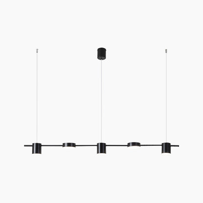 Multi-Head Island Pendant Light with Adjustable Brightness and Temperature for Dining Tables | Modern Aluminum Overhead Fixture in Black or