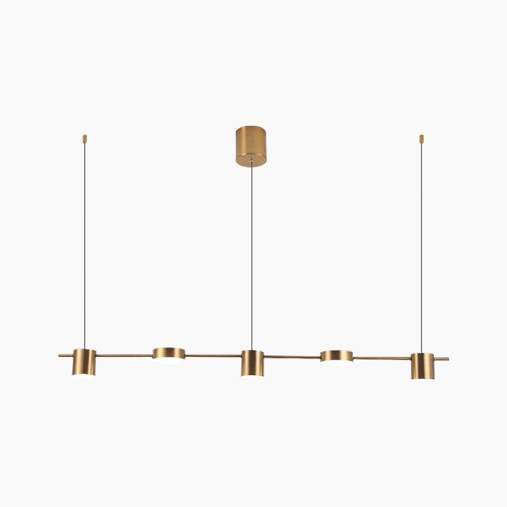 Multi-Head Island Pendant Light with Adjustable Brightness and Temperature for Dining Tables | Modern Aluminum Overhead Fixture in Black or