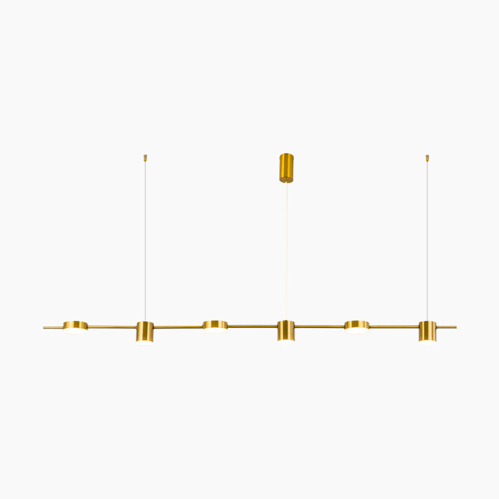 Multi-Head Island Pendant Light with Adjustable Brightness and Temperature for Dining Tables | Modern Aluminum Overhead Fixture in Black or
