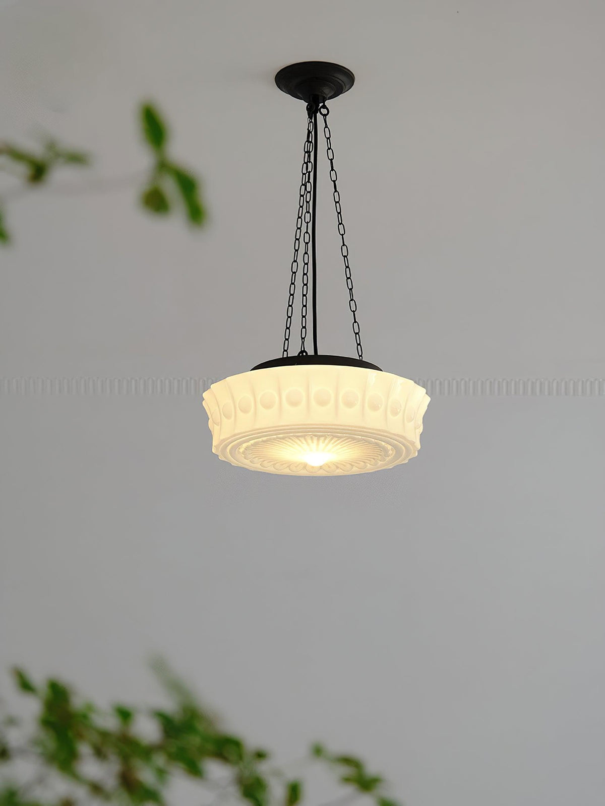 Hanging Ceiling Fixture with Dome Shade and Height-Adjustable Suspension for Kitchen Islands, Breakfast Nooks, Dining Spaces