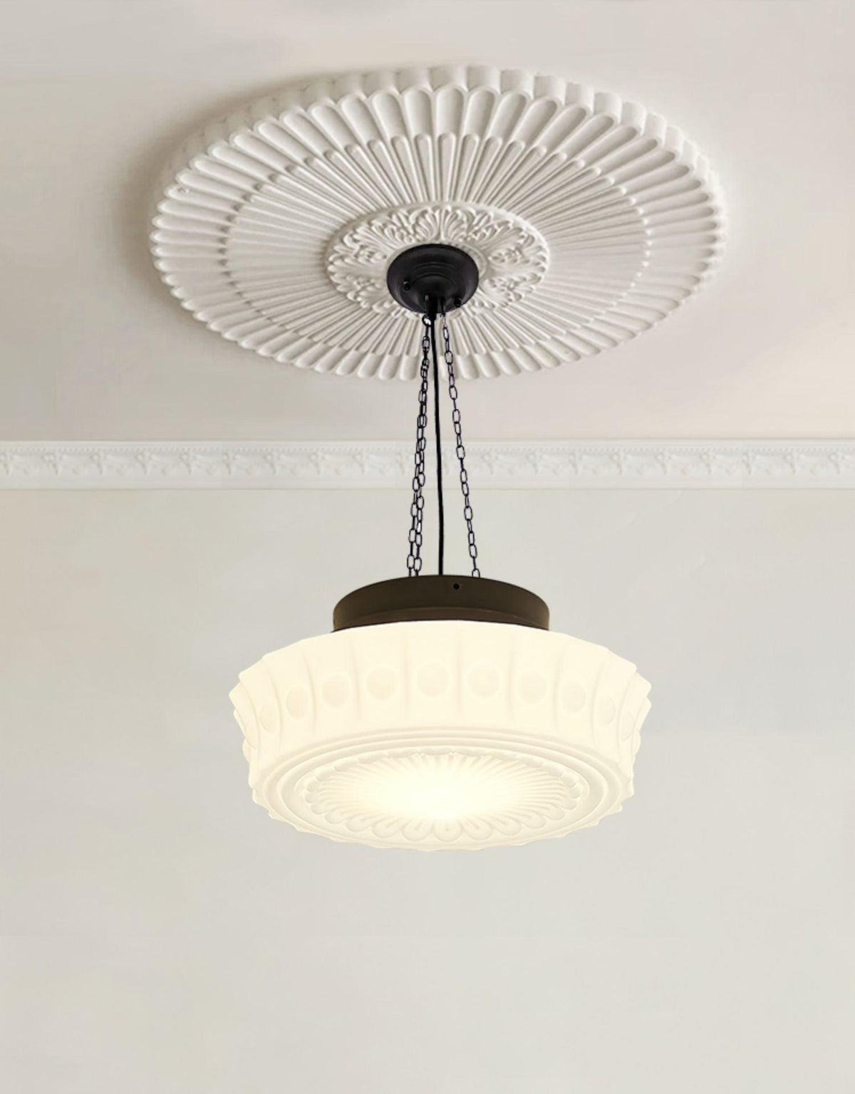 Hanging Ceiling Fixture with Dome Shade and Height-Adjustable Suspension for Kitchen Islands, Breakfast Nooks, Dining Spaces