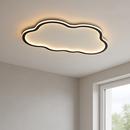 Lámpara de techo LED de montaje empotrado, 20 pulgadas, forma de nube, color blanco, para dormitorio, sala de estar, pasillo, decoración moderna, minimalista y escandinava