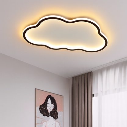 LED Flush Mount Light Fixture White 20 Inch Cloud Shape for Bedroom Living Room Hallway Modern Minimalist Diffused Overhead Lighting