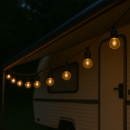 Guirnalda de luces solares con bombillas globo de luz blanca cálida para patio, jardín y eventos al aire libre