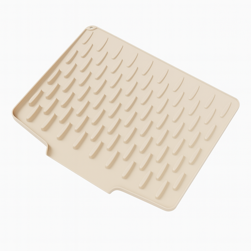 Silicone Dish Drying Mat – Heat-Resistant Kitchen Countertop Protector for Dishes & Cookware, Non-Slip Draining Pad, Dishwasher Safe