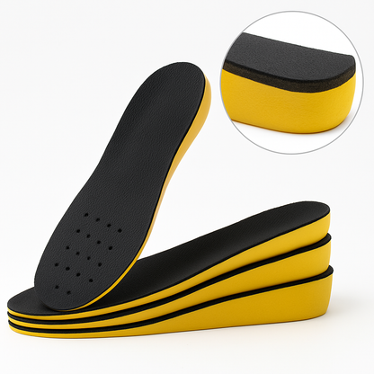 Invisible Height Boost Insoles for Men & Women – Silicone Shoe Lifts with 3 Lift Options for Dress Shoes, Sneakers & Boots
