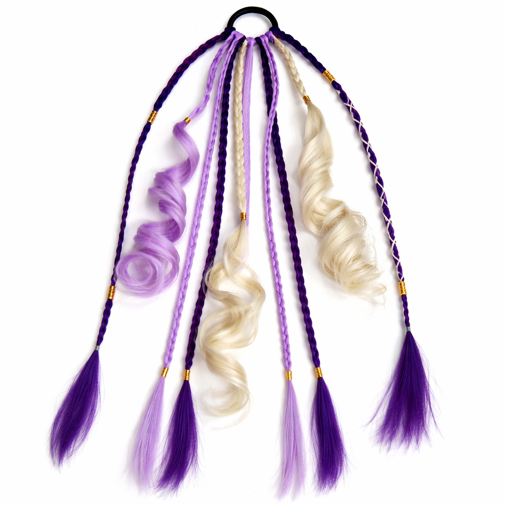 Coleta de extensiones de cabello estilo boho con cuentas y conchas: look de festival instantáneo para mujer