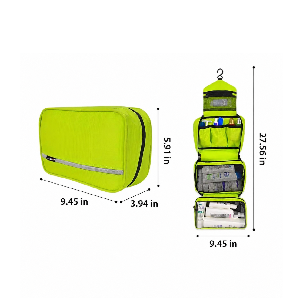 Versatile Hanging Toiletry Bag | Waterproof Dopp Kit with Smart Zip Pocket for Easy Travel Organization