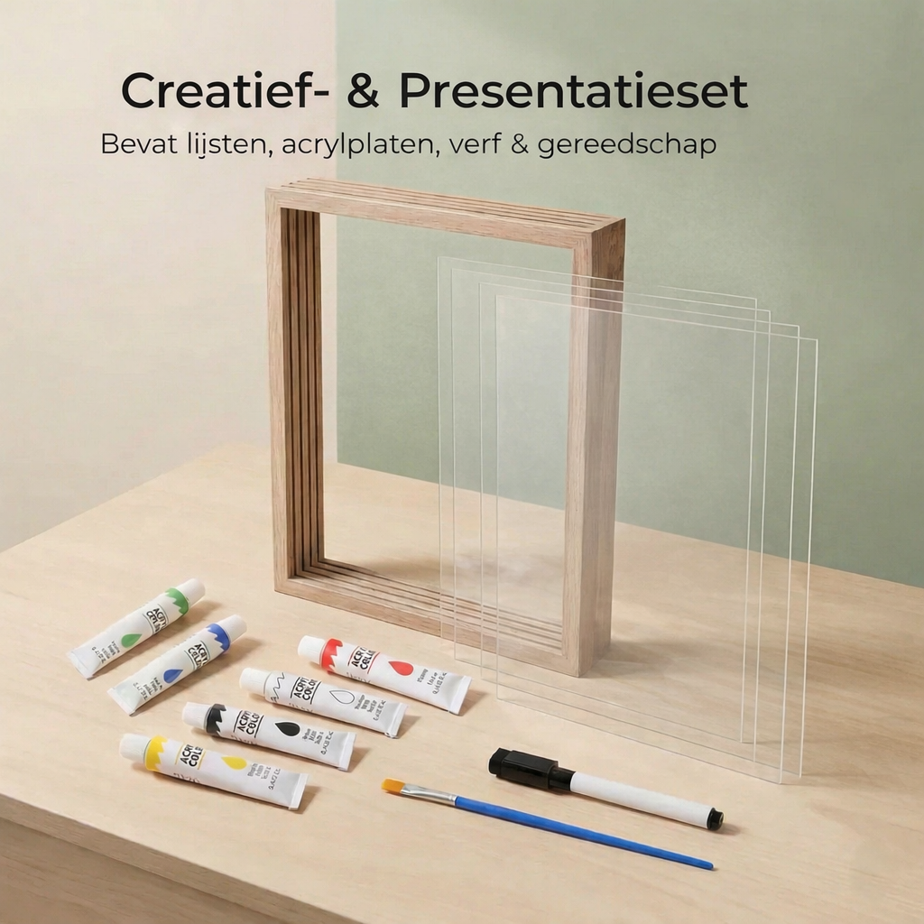 Family Handprint Portrait Kit with Frame – Create Personalized Keepsake Art Together – Easy DIY Memory Craft for Kids & Parents – Complete