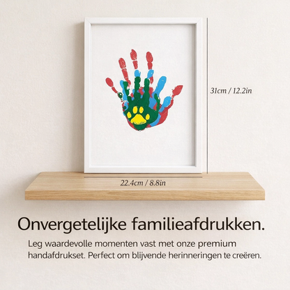 Family Handprint Portrait Kit with Frame – Create Personalized Keepsake Art Together – Easy DIY Memory Craft for Kids & Parents – Complete