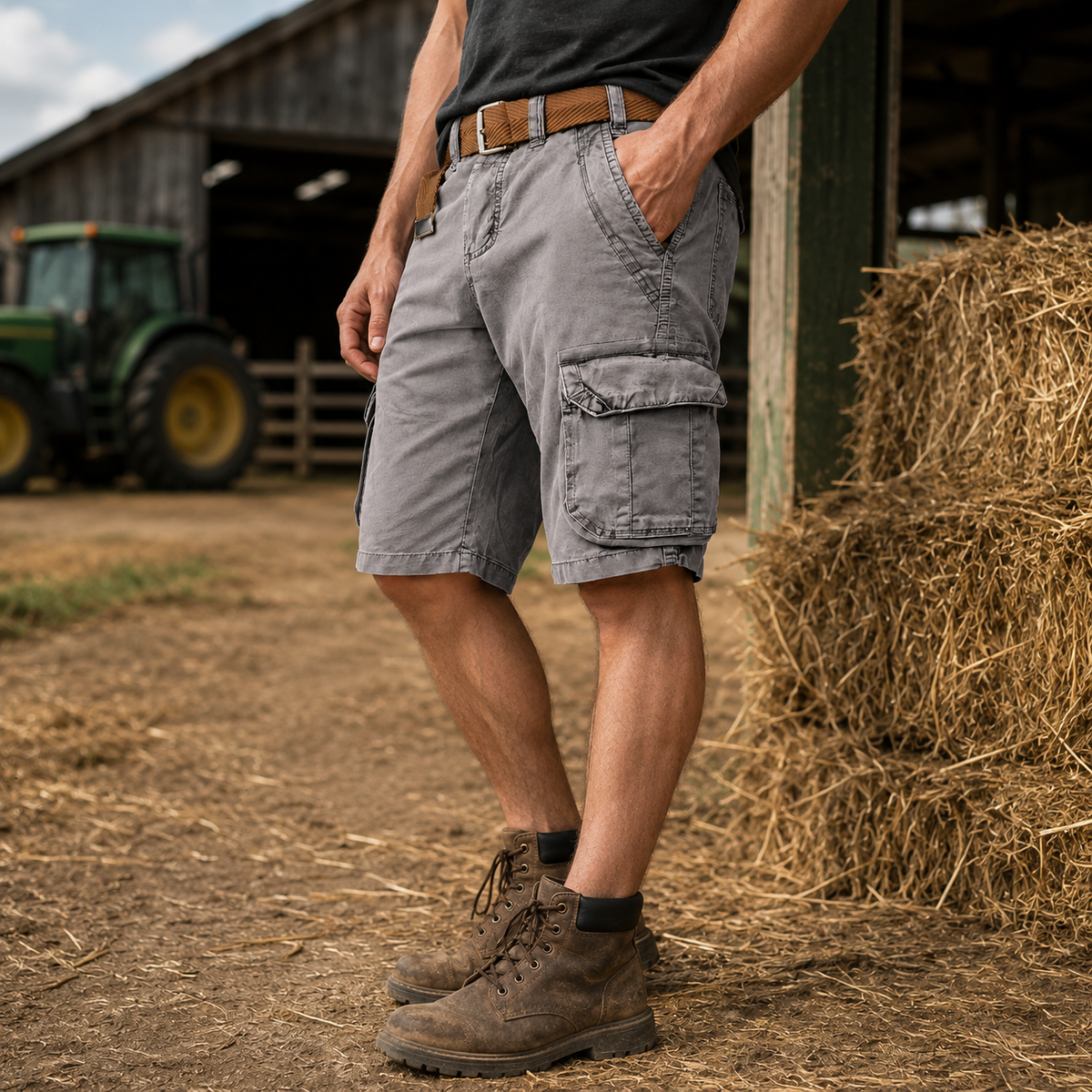 RUGGAREX – Men Cargo Shorts Lightweight Multi Pocket Casual Wear