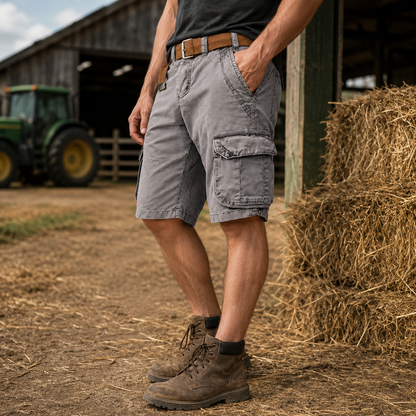 RUGGAREX – Men Cargo Shorts Lightweight Multi Pocket Casual Wear