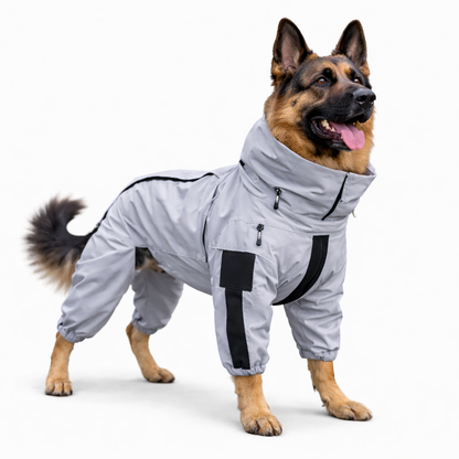 Compañero para exteriores | Impermeable para perros con capa reflectante | Diseño ligero para protección en todo clima