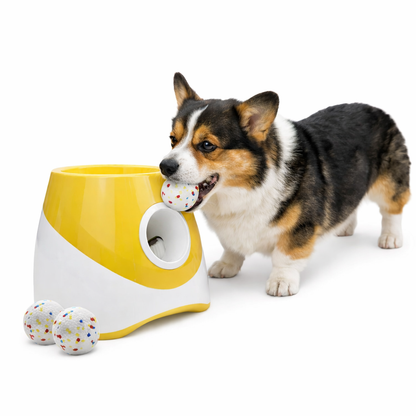 Interactive Dog Toy | Electronic Ball Launcher with Adjustable Distance | Fun Fetch Game for Active Dogs