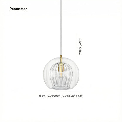 Chic Double Glass Pendant Light | Adjustable Dimming & Brass-Style Finish | Versatile Ceiling Lighting for Bright Illumination
