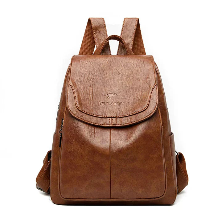 Chic Faux Leather Backpack | Stylish Flap Top Design with Adjustable Straps | Spacious Storage for Everyday Convenience