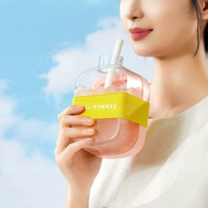 Ortekor Chic Hydration | 2-in-1 Ice Cube Bottle with Space-Saving Design | Portable & Stylish for Refreshing Drinks