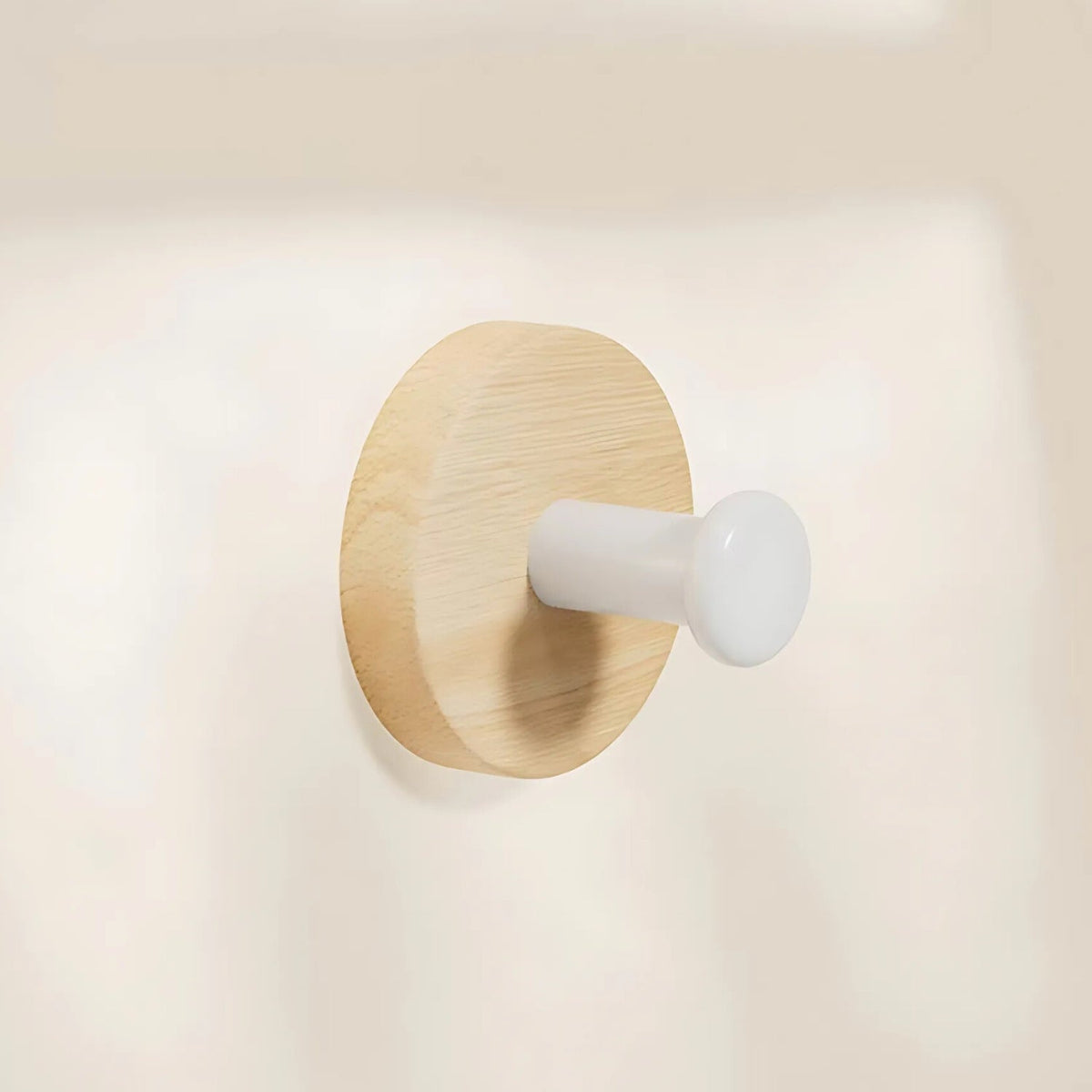 Chic Timber Coat Hooks for Wall - Self-Adhesive, Modern Design