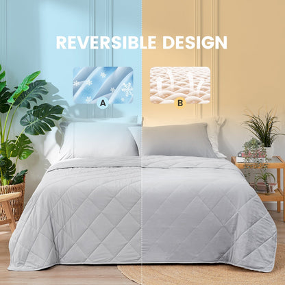 Chill Comfort | Manta refrescante para cama con tejido japonés avanzado | Diseño de doble cara para quienes sufren de calor al dormir
