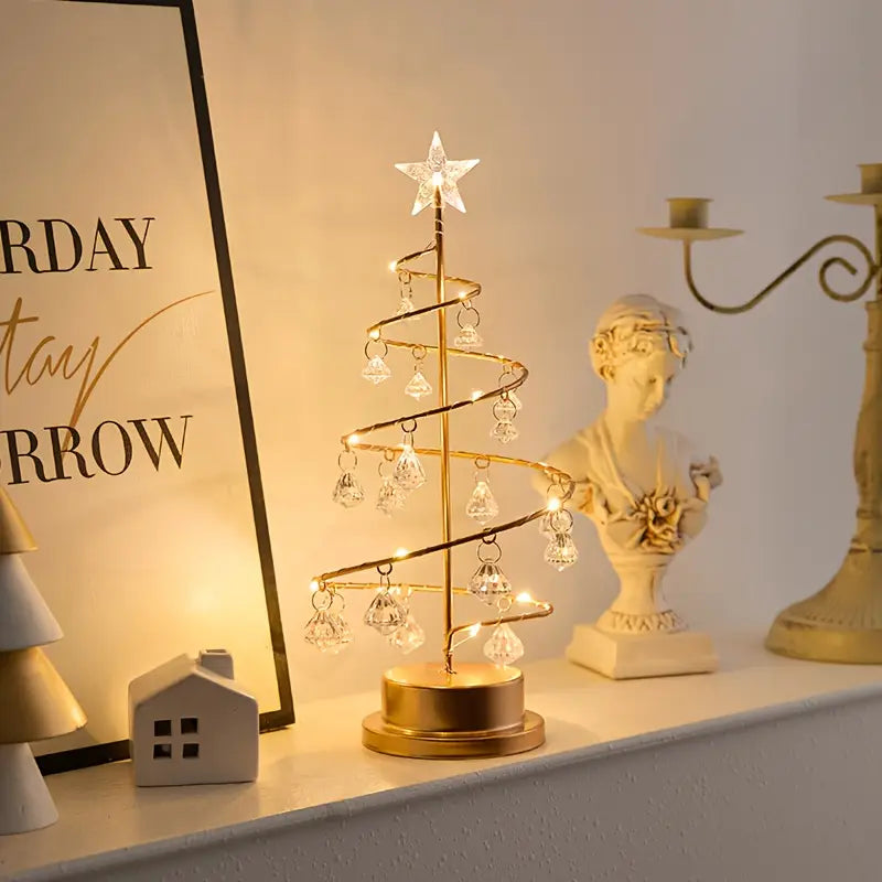 Crystal Cascade - Tabletop Lamp Tree