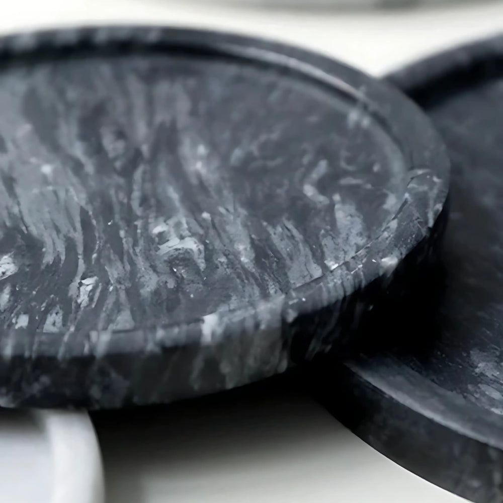 Cira Jewelry Tray - Premium Black Marble, Elegant Design