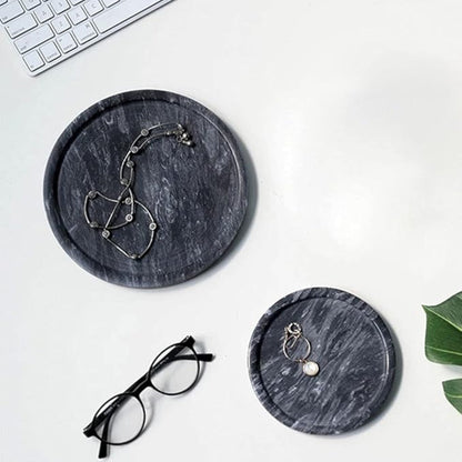 Cira Jewelry Tray - Premium Black Marble, Elegant Design
