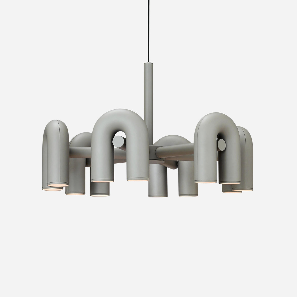 Contemporary Adjustable Multi-Head Ceiling Light Fixture with Rotating Arms for Dining Room Bedroom Living Space 40-Inch Modular Suspended L