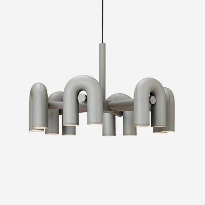 Contemporary Adjustable Multi-Head Ceiling Light Fixture with Rotating Arms for Dining Room Bedroom Living Space 40-Inch Modular Suspended L