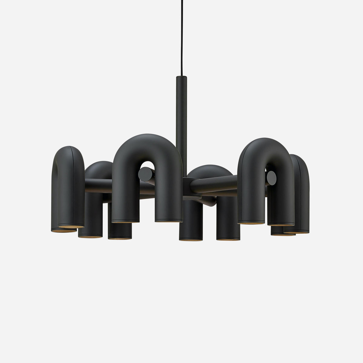 Contemporary Adjustable Multi-Head Ceiling Light Fixture with Rotating Arms for Dining Room Bedroom Living Space 40-Inch Modular Suspended L