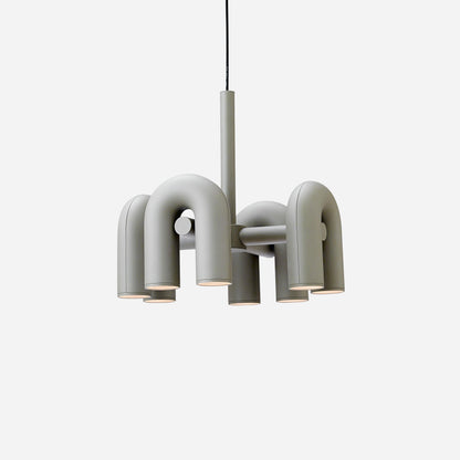 Contemporary Adjustable Multi-Head Ceiling Light Fixture with Rotating Arms for Dining Room Bedroom Living Space 40-Inch Modular Suspended L