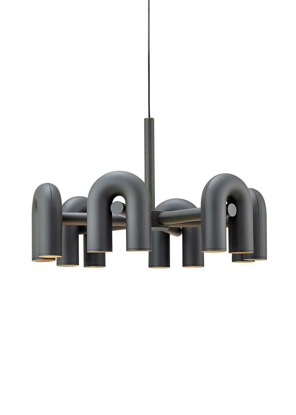 Contemporary Adjustable Multi-Head Ceiling Light Fixture with Rotating Arms for Dining Room Bedroom Living Space 40-Inch Modular Suspended L